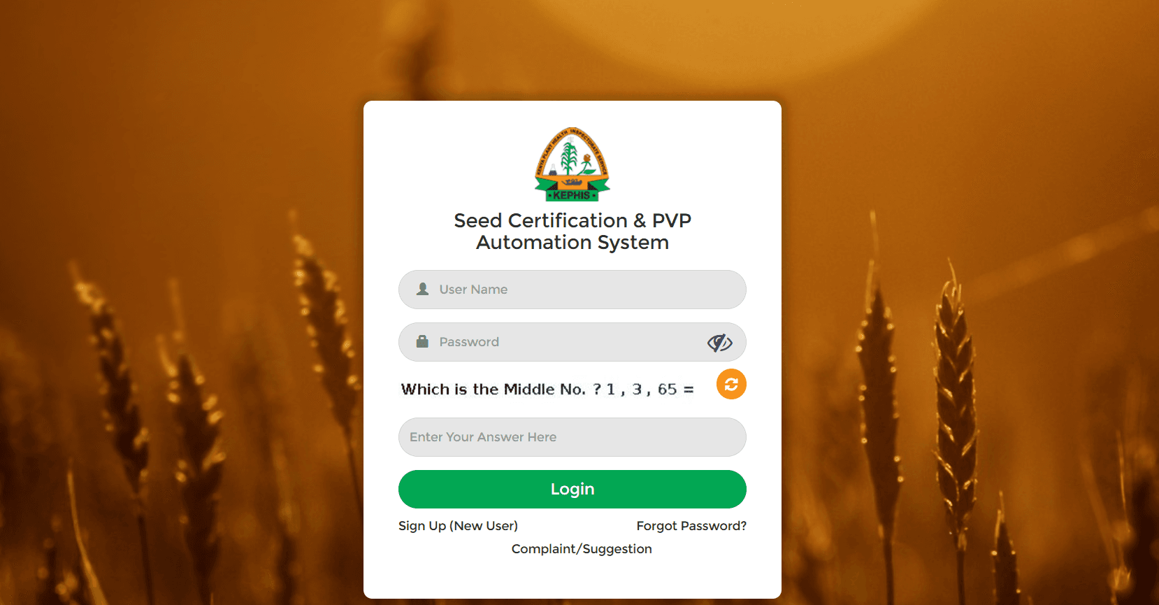 KEPHIS Seed Certification Project